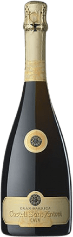 15,95 € 免费送货 | 白起泡酒 Castell Sant Antoni Brut Nature — 天然干型起泡酒 特级珍藏 D.O. Cava 加泰罗尼亚 西班牙 Macabeo — 马卡贝奥, Xarel·lo — 哈雷洛, Chardonnay — 莎当妮, Parellada — 帕雷利亚达 75 cl