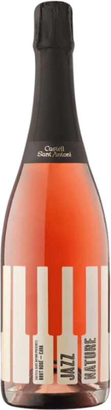 8,95 € Envio grátis | Espumante Rosé Castell Sant Antoni Jazz Brut Nature — Bruto Natural Rosé Reserva D.O. Cava Catalunha Espanha Garnacha — Grenache, Trepat 75 cl