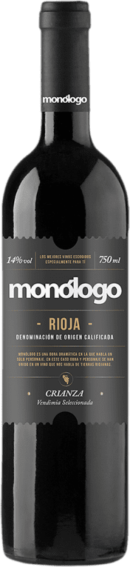 9,95 € Envoi gratuit | Vin rouge Monólogo Laguardia Crianza D.O.Ca. Rioja La Rioja Espagne Tempranillo Bouteille 75 cl