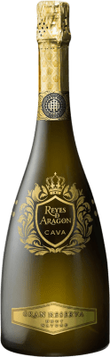 13,95 € Бесплатная доставка | Белое игристое Reyes de Aragón Природа Брута Резерв D.O. Calatayud Испания Macabeo, Chardonnay бутылка 75 cl