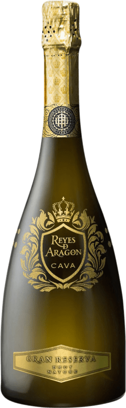 13,95 € Envio grátis | Espumante branco Reyes de Aragón Brut Nature Reserva D.O. Calatayud Espanha Macabeo, Chardonnay Garrafa 75 cl