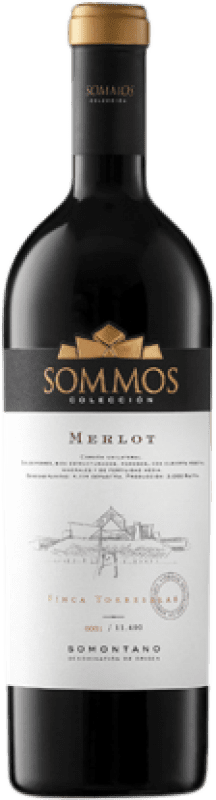 14,95 € Бесплатная доставка | Красное вино Sommos Colección старения D.O. Somontano Арагон Испания Merlot бутылка 75 cl