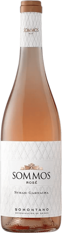 5,95 € Free Shipping | Rosé wine Sommos Rosé Young D.O. Somontano Catalonia Spain Syrah, Grenache Bottle 75 cl