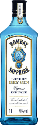 29,95 € Kostenloser Versand | Gin Bombay Sapphire Großbritannien Flasche 1 L