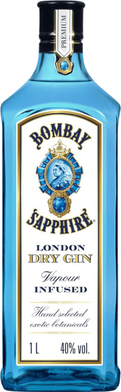 29,95 € Envío gratis | Ginebra Bombay Sapphire Reino Unido Botella 1 L