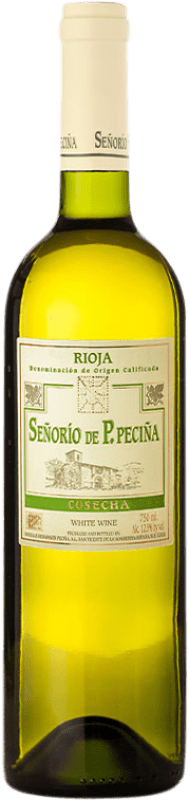 7,95 € Spedizione Gratuita | Vino bianco Hermanos Peciña Señorío de P. Peciña Blanco D.O.Ca. Rioja La Rioja Spagna Viura Bottiglia 75 cl