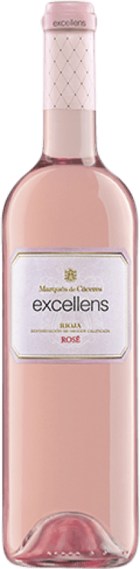 17,95 € 免费送货 | 玫瑰酒 Marqués de Cáceres Excellens Rosé 年轻的 D.O.Ca. Rioja 拉里奥哈 西班牙 Tempranillo, Grenache 瓶子 Magnum 1,5 L