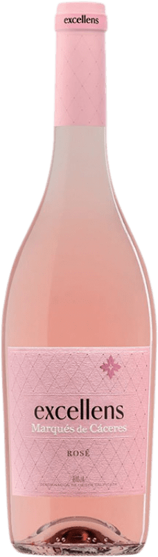 9,95 € Envio grátis | Vinho rosé Marqués de Cáceres Excellens Rosé Jovem D.O.Ca. Rioja La Rioja Espanha Tempranillo, Grenache Garrafa 75 cl