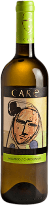 8,95 € Spedizione Gratuita | Vino bianco Añadas Care Macabeo & Chardonnay Giovane D.O. Cariñena Aragona Spagna Macabeo, Chardonnay Bottiglia 75 cl