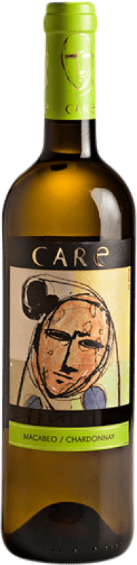 4,95 € Free Shipping | White wine Añadas Care Macabeo & Chardonnay Young D.O. Cariñena Aragon Spain Macabeo, Chardonnay Bottle 75 cl