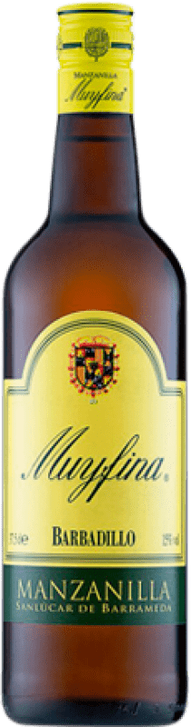 5,95 € Free Shipping | Fortified wine Barbadillo Muy Fina Manzanilla D.O. Manzanilla-Sanlúcar de Barrameda Andalusia Spain Palomino Fino Bottle 75 cl