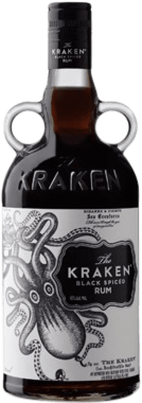 32,95 € 免费送货 | 朗姆酒 Kraken Black Rum Spiced 瓶子 1 L