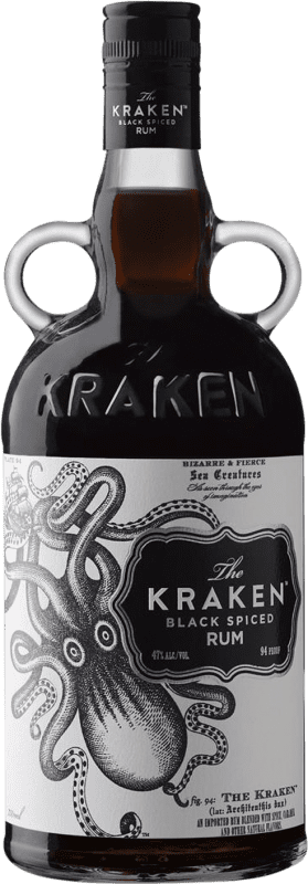 31,95 € 送料無料 | ラム Kraken Black Rum Spiced ボトル 1 L