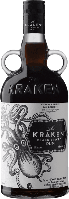 29,95 € Бесплатная доставка | Ром The Kraken Black Spiced Тринидад и Тобаго 1 L
