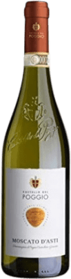 10,95 € Kostenloser Versand | Süßer Wein Portacomaro d'Asti Castello del Poggio D.O.C.G. Moscato d'Asti Italien Flasche 75 cl