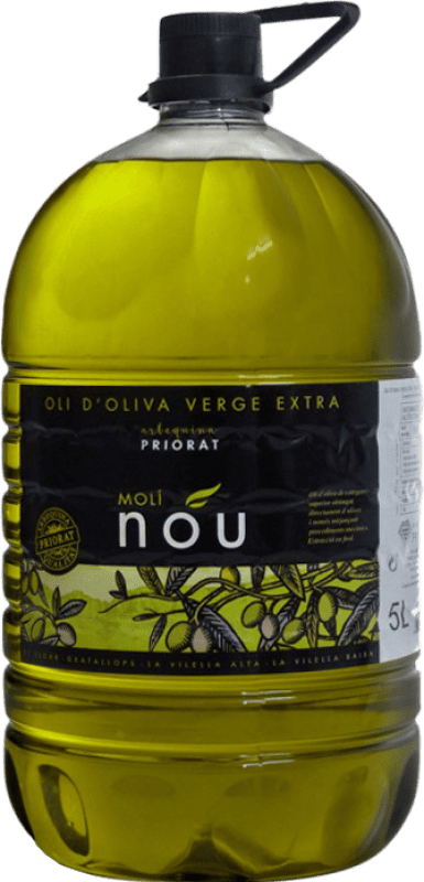 75,95 € Free Shipping | Olive Oil Vinícola del Priorat Molí Nou EVOO Extra Virgin Catalonia Spain Arbequina Carafe 5 L