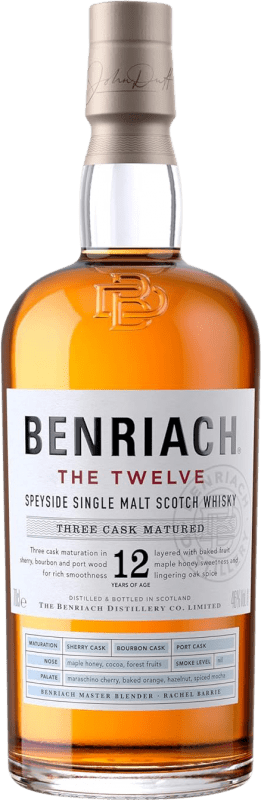 47,95 € Free Shipping | Single Malt Whisky The Benriach Sherry Cask Finish Scotland United Kingdom 12 Years Bottle 70 cl
