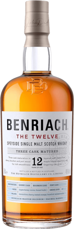 123,95 € 免费送货 | 威士忌单一麦芽威士忌 The Benriach Sherry Wood 苏格兰 英国 12 岁 瓶子 70 cl