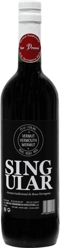 9,95 € Envío gratis | Vermut Mas de l'Abundància Singular Rojo Tinto Cataluña España Botella 75 cl