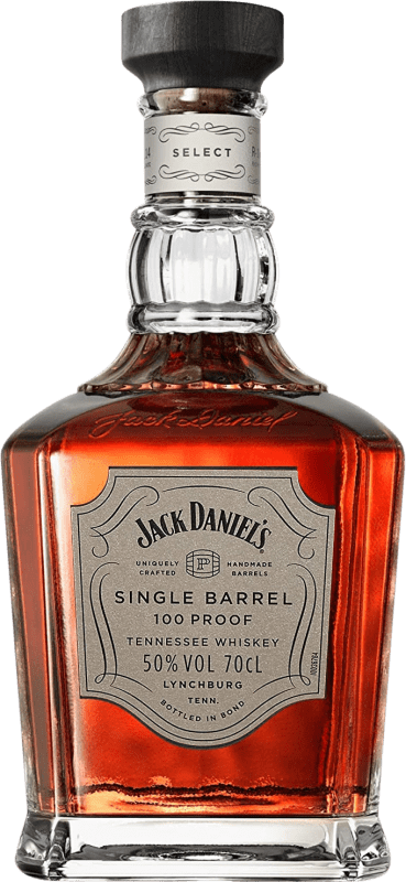 69,95 € 免费送货 | 波本威士忌 Jack Daniel's Single Barrel 100 Proof 美国 瓶子 70 cl