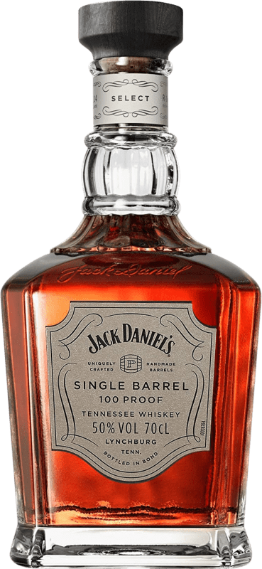61,95 € Spedizione Gratuita | Whisky Bourbon Jack Daniel's 100 Proof Single Barrel — Botte Singolo stati Uniti 70 cl