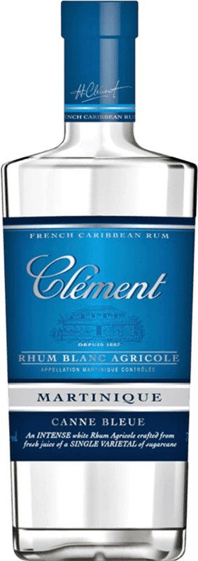 31,95 € Envío gratis | Ron Clément Blue — Edición Azul, Blanc — Blanco Martinica 70 cl Canne — Caña