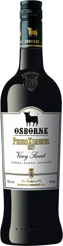 17,95 € Бесплатная доставка | Крепленое вино Osborne 1827 PX D.O. Jerez-Xérès-Sherry Андалусия Испания Pedro Ximénez бутылка 75 cl