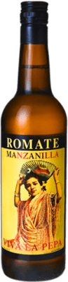 12,95 € Бесплатная доставка | Крепленое вино Sánchez Romate La Pepa D.O. Manzanilla-Sanlúcar de Barrameda Андалусия Испания Palomino Fino бутылка 75 cl