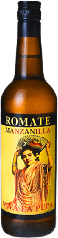 12,95 € Free Shipping | Fortified wine Sánchez Romate La Pepa D.O. Manzanilla-Sanlúcar de Barrameda Andalusia Spain Palomino Fino Bottle 75 cl