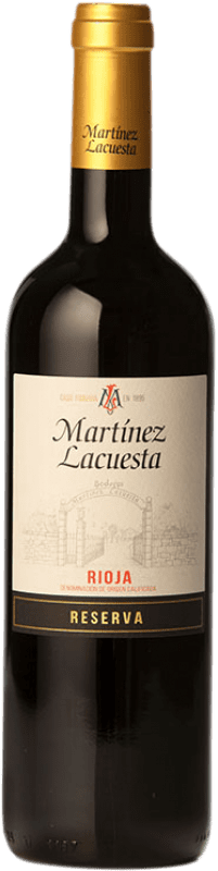 19,95 € Envoi gratuit | Vin rouge Martínez Lacuesta Réserve D.O.Ca. Rioja La Rioja Espagne Tempranillo, Graciano, Mazuelo Bouteille 75 cl