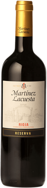 18,95 € Бесплатная доставка | Красное вино Martínez Lacuesta Резерв D.O.Ca. Rioja Ла-Риоха Испания Tempranillo, Graciano, Mazuelo бутылка 75 cl