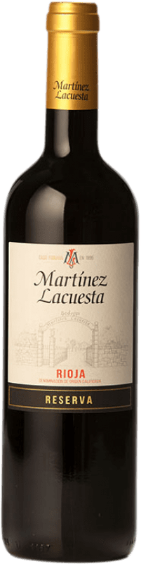 26,95 € Kostenloser Versand | Rotwein Martínez Lacuesta Reserve — Gereift D.O.Ca. Rioja La Rioja Spanien Tempranillo, Graciano, Mazuelo 75 cl