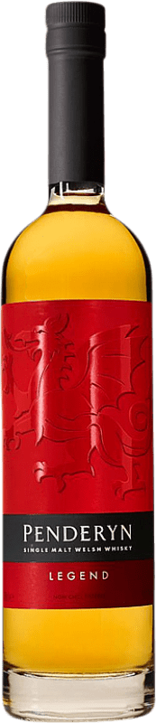 46,95 € Kostenloser Versand | Whiskey Single Malt Penderyn Legend Wales Großbritannien Flasche 70 cl