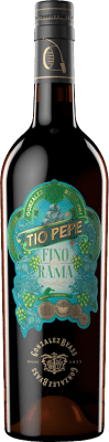 17,95 € Spedizione Gratuita | Vino fortificato González Byass Tío Pepe en Rama D.O. Jerez-Xérès-Sherry Andalusia Spagna Palomino Fino Bottiglia 75 cl