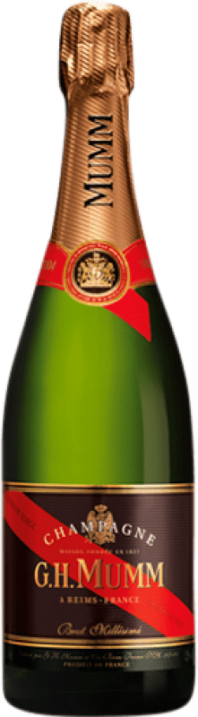74,95 € Бесплатная доставка | Белое игристое G.H. Mumm Le Millésimé брют A.O.C. Champagne шампанское Франция Pinot Black, Chardonnay, Pinot Meunier бутылка 75 cl