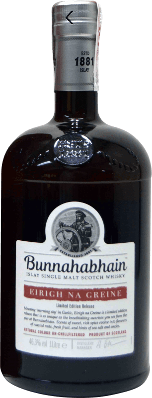 66,95 € Free Shipping | Single Malt Whisky Bunnahabhain Eirigh Na Greine Scotland United Kingdom Bottle 1 L
