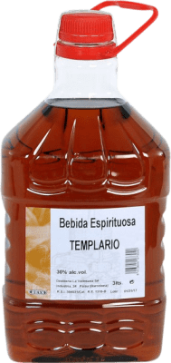 32,95 € Envio grátis | Brandy Conhaque DeVa Vallesana Templario Catalunha Espanha Garrafão 3 L