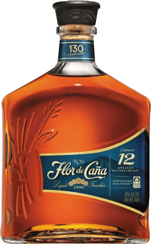28,95 € Free Shipping | Rum Flor de Caña Legacy Edition Nicaragua 12 Years Bottle 1 L