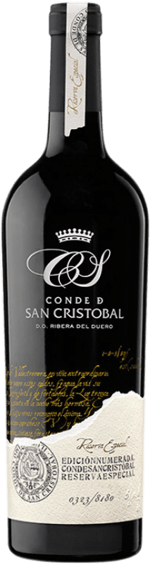 51,95 € Spedizione Gratuita | Vino rosso Conde de San Cristóbal Especial Riserva D.O. Ribera del Duero Castilla y León Spagna Tempranillo Bottiglia 75 cl