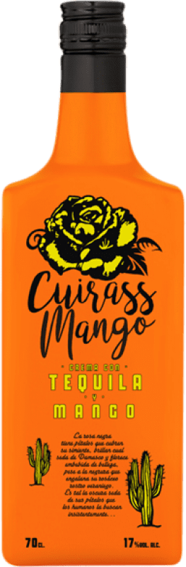 16,95 € Spedizione Gratuita | Crema di Liquore Cuirass Tequila Cream Mango Bottiglia 70 cl