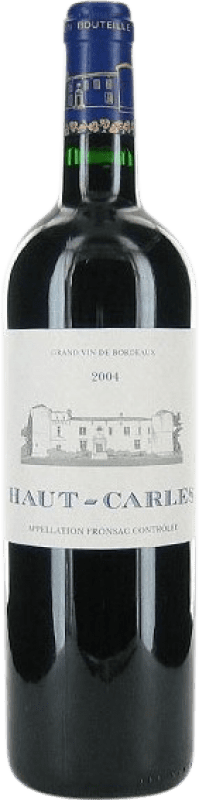 33,95 € Бесплатная доставка | Красное вино Château Haut-Carles A.O.C. Fronsac Франция Merlot — Мерло, Cabernet Franc — Каберне Фран, Malbec — Мальбек Бутылка 75 cl