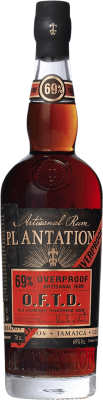 41,95 € 免费送货 | 朗姆酒 Plantation Rum Original Dark Trinidad Extra Añejo O.F.T.D. 69% Overproof 巴巴多斯 瓶子 70 cl