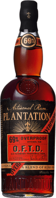 41,95 € 免费送货 | 朗姆酒 Plantation Rum Original Dark Trinidad Extra Añejo O.F.T.D. 69% Overproof 巴巴多斯 瓶子 70 cl