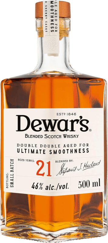 81,95 € 免费送货 | 威士忌混合 Dewar's 预订 苏格兰 英国 21 岁 瓶子 Medium 50 cl