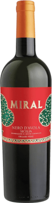 12,95 € Free Shipping | Red wine Cantine Fina Miral D.O.C. Sicilia Sicily Italy Nero d'Avola Bottle 75 cl