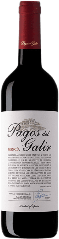 13,95 € Kostenloser Versand | Rotwein Virxe de Galir Pagos Del Galir D.O. Valdeorras Spanien Mencía 75 cl