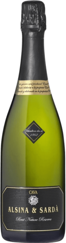 8,95 € Бесплатная доставка | Белое игристое вино Alsina Sardà Brut Nature — Брют Натюр D.O. Cava Испания Macabeo — Макабео, Xarel·lo — Шарелло, Parellada — Парельяда 75 cl