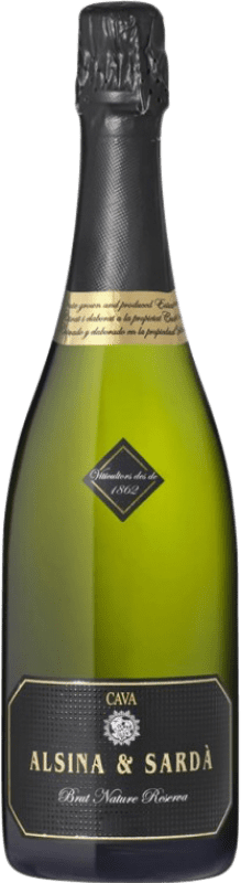 8,95 € Envio grátis | Espumante branco Alsina Sardà Brut Nature D.O. Cava Espanha Macabeo, Xarel·lo, Parellada Garrafa 75 cl