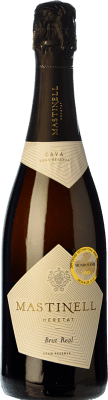 16,95 € 免费送货 | 白起泡酒 MasTinell Real Heretat 香槟 大储备 D.O. Cava 加泰罗尼亚 西班牙 Macabeo, Xarel·lo, Parellada 瓶子 75 cl