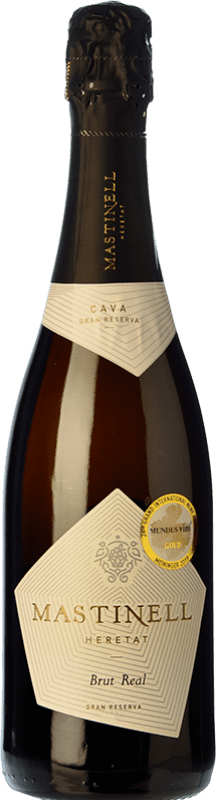 17,95 € Бесплатная доставка | Белое игристое MasTinell Real Heretat брют Гранд Резерв D.O. Cava Каталония Испания Macabeo, Xarel·lo, Parellada бутылка 75 cl